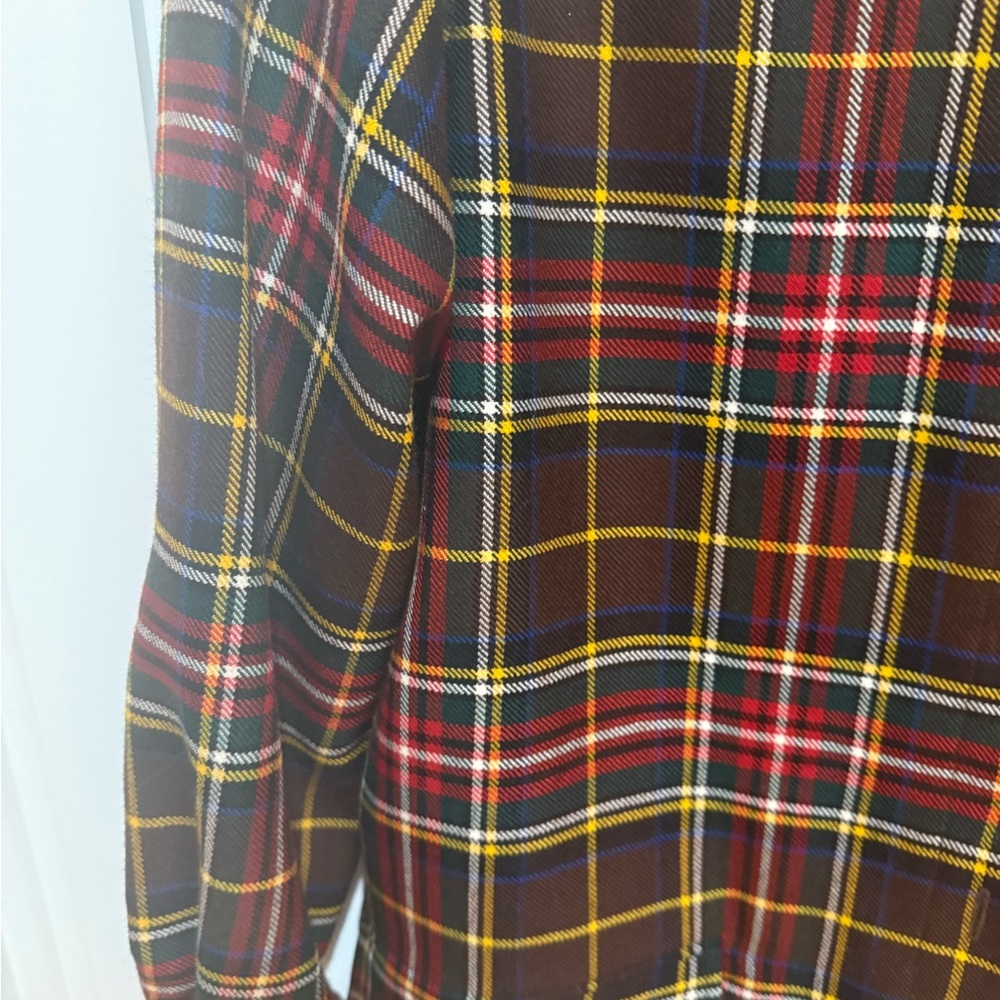 Faconnable Multicolor Plaid Wool Jacket - image 6